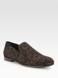 A timeless loafer style in leopard-printed suede for a dapper finish to any well-dressed ensemble.Suede upperLeather liningPadded insoleLeather soleMade in Italy A timeless loafer style in leopard-printed suede for a dapper finish to any well-dressed ensemble.Suede upperLeather liningPadded insoleLeather soleMade in Italy