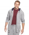 Casual is still classic with this solid hoodie from Izod.