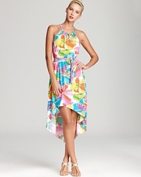 This Trina Turk coverup dress takes you from the beach to the boardwalk with '60s-inspired, wild child flair. This Trina Turk coverup dress takes you from the beach to the boardwalk with '60s-inspired, wild child flair.