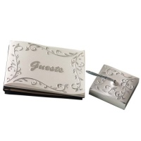 Lenox Opal Innocence Guest Book with Pen