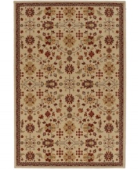 A colorful mosaic of florals and geometric accents present detailed imagery akin to fine needlework. The Knightsen area rug from Karastan incorporates traditional colors with incredibly thick, long pile for supreme softness and luxurious style underfoot. A colorful mosaic of florals and geometric accents present detailed imagery akin to fine needlework. The Knightsen area rug from Karastan incorporates traditional colors with incredibly thick, long pile for supreme softness and luxurious style underfoot.
