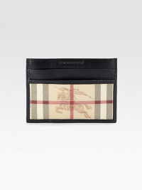 A translucent ID window is offset with an iconic check print on the other side, making this case a perfectly stylish travel accessory.ID WindowThree card slotsNylon/acrylic4 x 3Made in Italy A translucent ID window is offset with an iconic check print on the other side, making this case a perfectly stylish travel accessory.ID WindowThree card slotsNylon/acrylic4 x 3Made in Italy