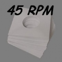 50 Sleeves for 45RPM Record Sleeves With Holes - WHITE - For 7 Inch Records 50 SLEEVE PACK - American Made - Industry Standard Paper Weight