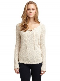 THE LOOKSlub cotton designLace-up detail at necklineLong sleevesRibbed neckline, cuffs and hemTHE FITAbout 24 from shoulder to hemTHE MATERIALCottonCARE & ORIGINDry cleanImportedModel shown is 5'8 (172½cm) wearing US size Small. THE LOOKSlub cotton designLace-up detail at necklineLong sleevesRibbed neckline, cuffs and hemTHE FITAbout 24 from shoulder to hemTHE MATERIALCottonCARE & ORIGINDry cleanImportedModel shown is 5'8 (172½cm) wearing US size Small.