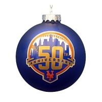 Celebrate 50 years of Amazin' Mets baseball with this holiday ornament from Kurt Adler. Celebrate 50 years of Amazin' Mets baseball with this holiday ornament from Kurt Adler.