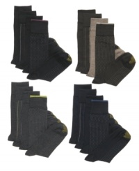 Keep it simple and classic with these dress socks from Gold Toe. Keep it simple and classic with these dress socks from Gold Toe.