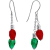 Red Green Christmas Lights Earrings