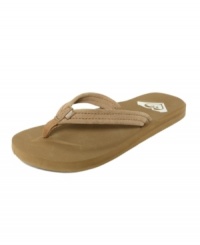 Free your feet with the comfy leather New Wave flip flops by Roxy. Free your feet with the comfy leather New Wave flip flops by Roxy.