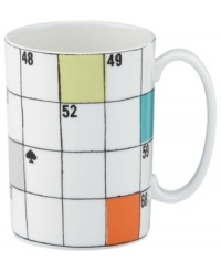 Play games with your coffee or tea with the Crossword mug by kate spade new york. A puzzle in white porcelain makes it a fabulous keepsake for you or a friend. Play games with your coffee or tea with the Crossword mug by kate spade new york. A puzzle in white porcelain makes it a fabulous keepsake for you or a friend.