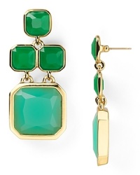Crazy for color. This pair of chandelier earrings from kate spade new york is all about hue, accented by a bold cascade of shapely gemstones. Crazy for color. This pair of chandelier earrings from kate spade new york is all about hue, accented by a bold cascade of shapely gemstones.