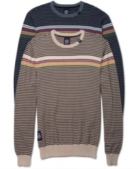 Handsome horizontal stripe sweater with contrast trimmings by LRG. Makes a great gift. Handsome horizontal stripe sweater with contrast trimmings by LRG. Makes a great gift.