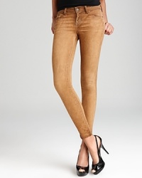 Rendered in supple faux suede, these GUESS skinny pants are a fall-perfect alternative to your standard neutrals. Rendered in supple faux suede, these GUESS skinny pants are a fall-perfect alternative to your standard neutrals.