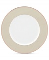 Into the mix. Add another layer of style to eclectic Waverly Pond dinnerware with this tan, pink and gold-banded accent plate from kate spade new york.