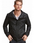 Hugo Boss Mens Black Windbreaker Large L Baklon Hooded Jacket Red Label