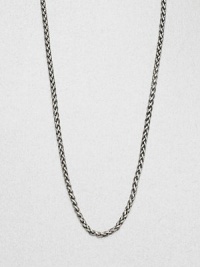 From the Chain Collection. A sleek sterling silver design that's perfect on it's own or with your favorite enhancer. Sterling silverLength, about 24Lobster clasp closureMade in USA