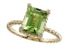 Genuine Peridot Ring by Effy Collection® in 14 kt Yellow Gold Size 6.5