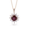 Effy Jewelry Effy® 14K Rose Gold Diamond and Ruby Pendant 1.35 Tcw.