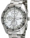 Seiko Chronograph Stainless Steel Silver Dial Mens Watch SNDC41