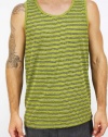 Hurley Men's Staple Shoot Stripe Green Tank-Top T-Shirt MTTTSHS-SAYL