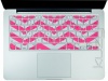 Kuzy - Pink Chevron Zig-Zag Keyboard Cover for MacBook Pro 13 15 17 Aluminum Unibody (fits MacBook with or w/out Retina Display) iMac and MacBook Air 13 Silicone Skin - Pink