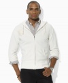 Tonal embroidered details imbue this weathered fleece hoodie with vintage character and athletic style. (Clearance)