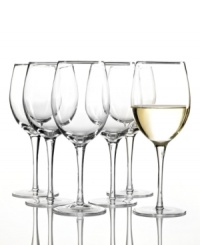 Inspired by the Tuscan appreciation for fine wine, these classic wine glasses are designed to emphasize the colors and aromas of your favorite whites. A great value, in brilliant Lenox crystal. Inspired by the Tuscan appreciation for fine wine, these classic wine glasses are designed to emphasize the colors and aromas of your favorite whites. A great value, in brilliant Lenox crystal.