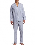 Majestic International Men's Basics Bengal Stripe Long Sleeve Pajama