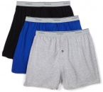 Fruit of the Loom Men's 3 Pack Knit Boxer With Exposed Waistband