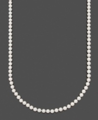A chic and classic look that will never go out of style. Layer your neckline in elegant AA Akoya cultured pearls (6-6-1/2 mm) by Belle de Mer. Set in 14k gold. Approximate length: 20 inches. A chic and classic look that will never go out of style. Layer your neckline in elegant AA Akoya cultured pearls (6-6-1/2 mm) by Belle de Mer. Set in 14k gold. Approximate length: 20 inches.