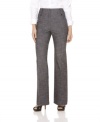 A must-have for your work wardrobe, AGB's textured cotton-blend pants feature a flattering silhouette with unique button tabs.