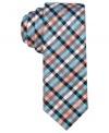 A classic pattern gets a modern update with this plaid silk tie from Penguin.