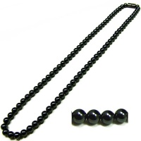 Men's Magnetic Hematite with Round Beads Necklace 20 Men's Magnetic Hematite with Round Beads Necklace 20