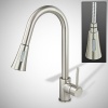 Faucetland 003002333 Kitchen Sink Faucet Pull Out Down Spray Single Handle Brushed Nickel