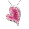 Pink Swarovski Crystal Heart Pendant-Necklace in Sterling on an 18in. Box Chain