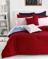 This Nantucket Red Hilfiger Prep decorative pillow from Tommy Hilfiger features a unique combination of allover diamond quilting and signature ribbon elements that add extra dimension to your bed.