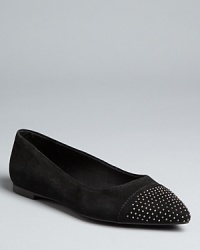 Mini studs sprinkled over stylish cap toes define these Kelsi Dagger pointed toe flats.