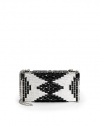 THE LOOKRemovable shoulder chainRectangular shapeEncrusted with multicolor Austrian crystals in an ikat patternPush-lock clasp closureInside logo detailTHE MEASUREMENTRemovable shoulder chain, 9 drop6½W X 3½H X 1½DTHE MATERIALAustrian crystalsMetal boxMetallic leather liningORIGINImported