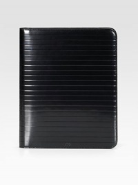 A singular companion to your iPad 2, beautifully crafted in pleated, mirrored leather equipped to securely hold your device. Debossed logo detailMirrored leather8W X 10HMade in Italy A singular companion to your iPad 2, beautifully crafted in pleated, mirrored leather equipped to securely hold your device. Debossed logo detailMirrored leather8W X 10HMade in Italy