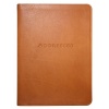 7-Inch Leather Bound Desk Address Book, British Tan Calfskin