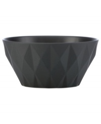 A cut above. The Castle Peak fruit bowl presents an ultra-modern take on kate spade new york's signature bow motif featuring bold faceted accents in slate-gray stoneware. A cut above. The Castle Peak fruit bowl presents an ultra-modern take on kate spade new york's signature bow motif featuring bold faceted accents in slate-gray stoneware.