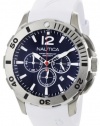 Nautica Men's N16568G BFD 101 White Resin and Blue Dial Watch