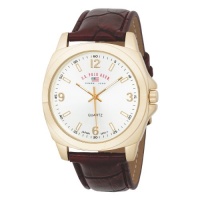 U.S. Polo Assn. Men's US5153 Silver Dial Brown Crocodile Strap Watch U.S. Polo Assn. Men's US5153 Silver Dial Brown Crocodile Strap Watch