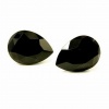 Jet Black Teardrop Crystal Stud Earrings Made With Swarovski Elements