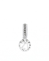 Celebrate a favorite birthday with this ultra-chic sterling silver charm. Donatella is a playful collection of charm bracelets and necklaces that can be personalized to suit your style! Available exclusively at Macy's. Celebrate a favorite birthday with this ultra-chic sterling silver charm. Donatella is a playful collection of charm bracelets and necklaces that can be personalized to suit your style! Available exclusively at Macy's.