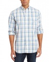 Nautica Men's Long Sleeve Poplin Medium Plaid Woven