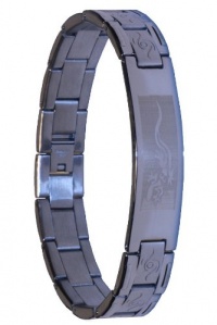 Dynamis bracelet, stainless steel tribal gecko design