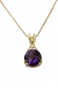 Effy Jewlery 14K Yellow Gold Amethyst and Diamond Pendant, 1.50 TCW Effy Jewlery 14K Yellow Gold Amethyst and Diamond Pendant, 1.50 TCW