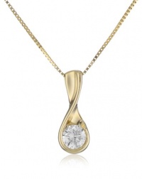 14k Gold Round Diamond Solitaire Pendant Necklace (1/3 ct, H-I Color, I1-I2 Clarity), 18 14k Gold Round Diamond Solitaire Pendant Necklace (1/3 ct, H-I Color, I1-I2 Clarity), 18