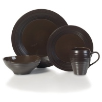 Mikasa Swirl Chocolate 4-Piece Dinnerware Placesetting Mikasa Swirl Chocolate 4-Piece Dinnerware Placesetting