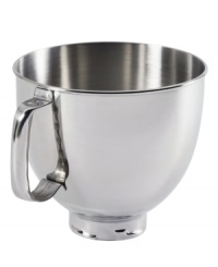 This attractive replacement bowl features an ergonomic handle for easy usage. Polished stainless steel. Carries KitchenAid's hassle-free total replacement warranty as well as a 1-year full warranty. Model K5THSBP. This attractive replacement bowl features an ergonomic handle for easy usage. Polished stainless steel. Carries KitchenAid's hassle-free total replacement warranty as well as a 1-year full warranty. Model K5THSBP.